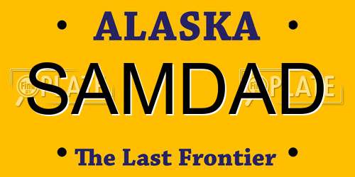 SAMDAD Alaska License Plate