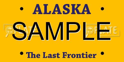 SAMPLE Alaska License Plate