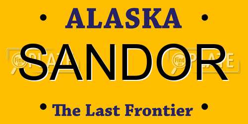SANDOR Alaska License Plate