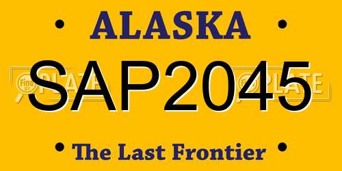 SAP2045 Alaska License Plate