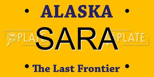 SARA Alaska License Plate