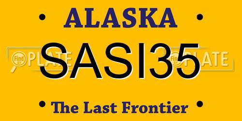 SASI35 Alaska License Plate