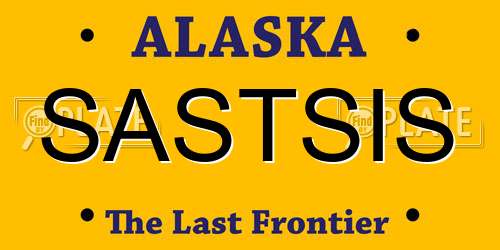 SASTSIS Alaska License Plate