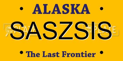 SASZSIS Alaska License Plate
