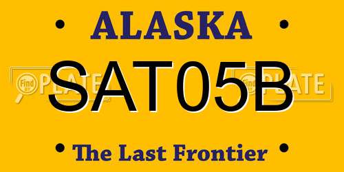SAT05B Alaska License Plate