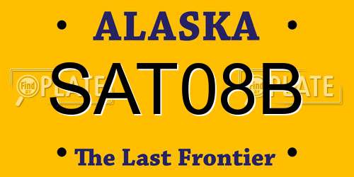 SAT08B Alaska License Plate