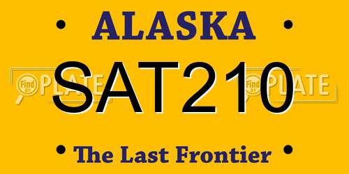 SAT210 Alaska License Plate