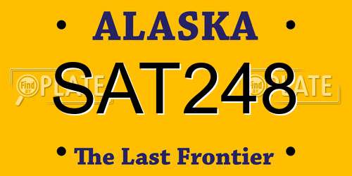 SAT248 Alaska License Plate