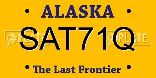 SAT71Q Alaska License Plate