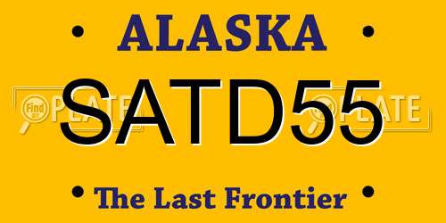 SATD55 Alaska License Plate