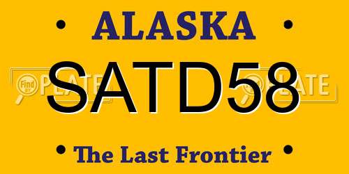 SATD58 Alaska License Plate