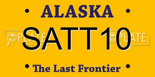 SATT10 Alaska License Plate