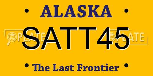 SATT45 Alaska License Plate
