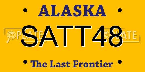 SATT48 Alaska License Plate