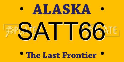 SATT66 Alaska License Plate