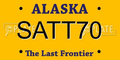 SATT70 Alaska License Plate