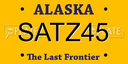 SATZ45 Alaska License Plate