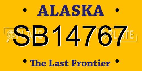 SB14767 Alaska License Plate