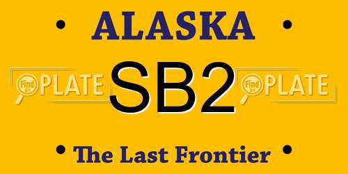 SB2 Alaska License Plate