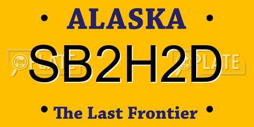 SB2H2D Alaska License Plate