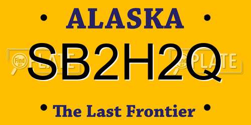 SB2H2Q Alaska License Plate