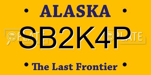 SB2K4P Alaska License Plate