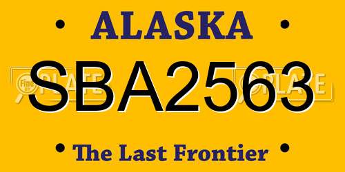 SBA2563 Alaska License Plate