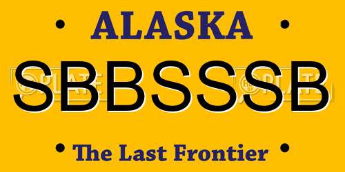 SBBSSSB Alaska License Plate
