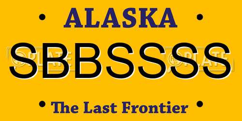 SBBSSSS Alaska License Plate