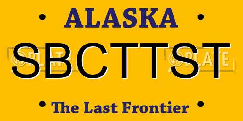 SBCTTST Alaska License Plate