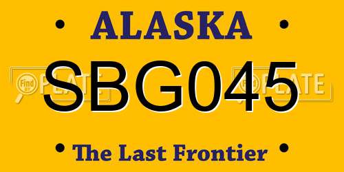 SBG045 Alaska License Plate