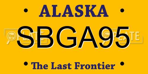 SBGA95 Alaska License Plate