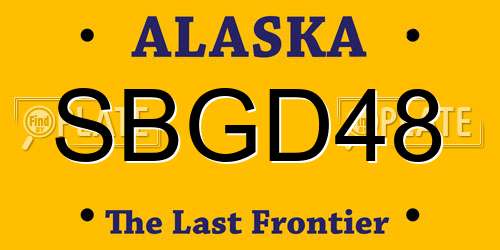 SBGD48 Alaska License Plate