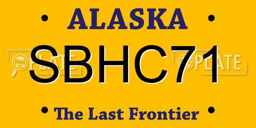 SBHC71 Alaska License Plate