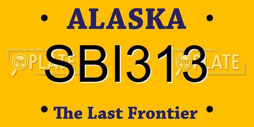 SBI313 Alaska License Plate