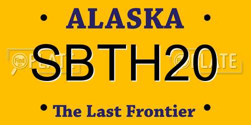 SBTH20 Alaska License Plate