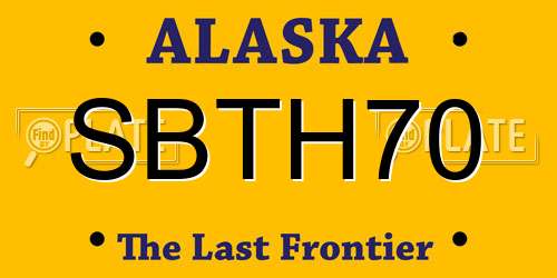 SBTH70 Alaska License Plate