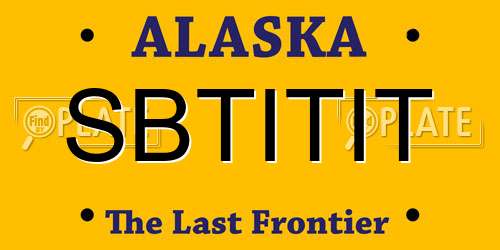 SBTITIT Alaska License Plate