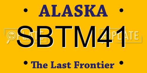 SBTM41 Alaska License Plate