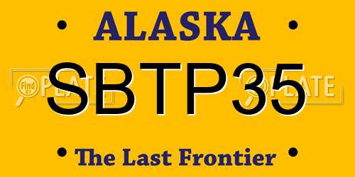 SBTP35 Alaska License Plate