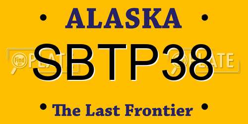 SBTP38 Alaska License Plate