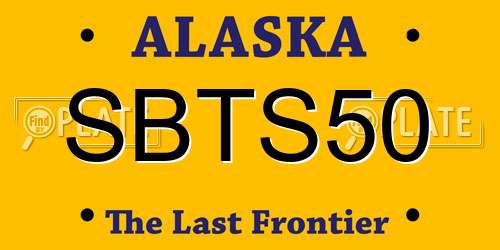 SBTS50 Alaska License Plate