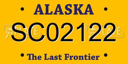 SC02122 Alaska License Plate