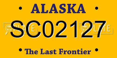 SC02127 Alaska License Plate