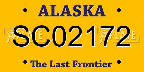 SC02172 Alaska License Plate