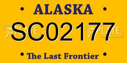 SC02177 Alaska License Plate