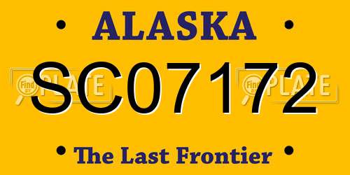 SC07172 Alaska License Plate