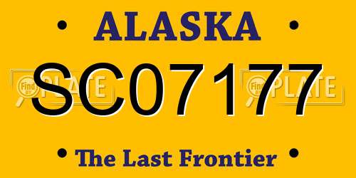 SC07177 Alaska License Plate