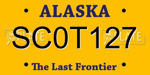 SC0T127 Alaska License Plate