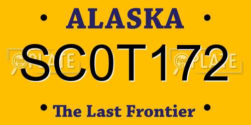 SC0T172 Alaska License Plate